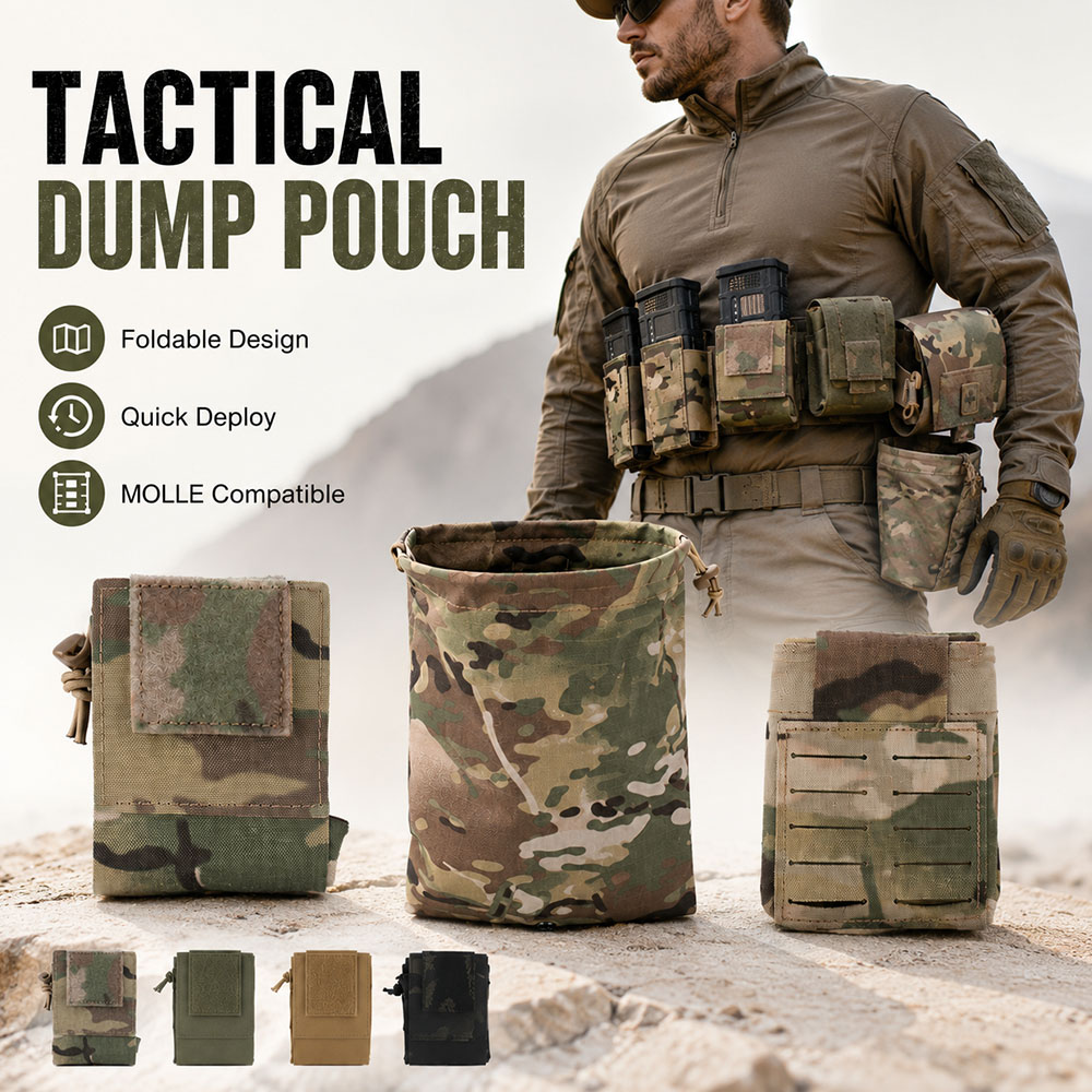 Outdoor Hunting Gear Storage - Taktische MOLLE Dump-Tasche, faltbare Magazin-Rückholtasche, am