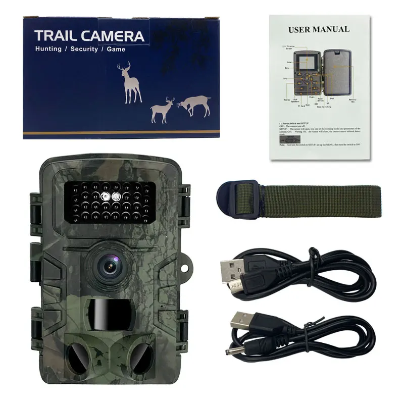Trail Camera Infrared - Jagd-Hinterkamera PR700 mit Infrarot-Nachtsicht-Wildkamera HD 20MP